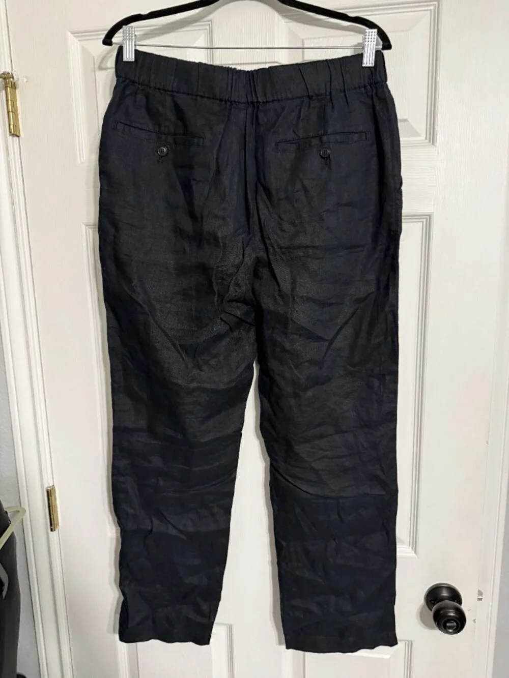 Quince 100% European Linen Pants Black - Medium